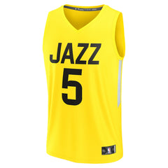 Cody Williams Utah Jazz Youth 2024 NBA Draft Fast Break Player Jersey - Icon Edition - Yellow shop