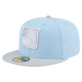 New York Rangers New Era Color Pack 2-Tone 59FIFTY Fitted Hat - Light Blue/Gray Hats