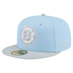 Boston Bruins New Era Color Pack Two-Tone 59FIFTY Fitted Hat - Light Blue/Gray Hats