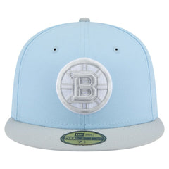 Boston Bruins New Era Color Pack Two-Tone 59FIFTY Fitted Hat - Light Blue/Gray Hats