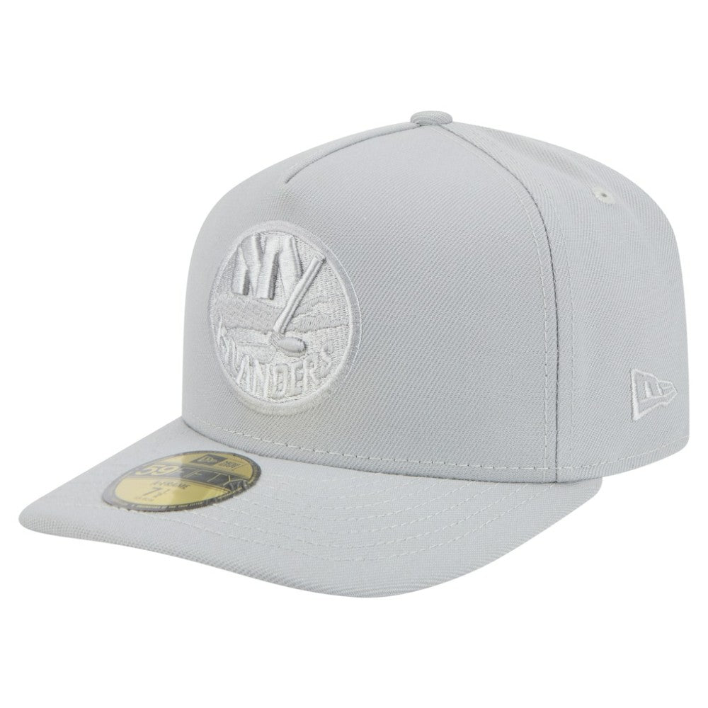 New York Islanders New Era Color Pack A-Frame 59FIFTY Fitted Hat - Gray Hats