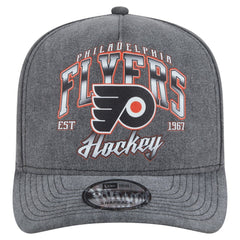 Philadelphia Flyers New Era Throwback Washed A-Frame Pre-Curved 9FIFTY Snapback Hat - Charcoal Hats