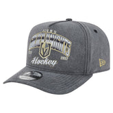 Vegas Golden Knights New Era Throwback Washed A-Frame Pre-Curved 9FIFTY Snapback Hat - Charcoal Hats