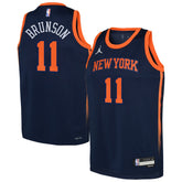 Jalen Brunson New York Knicks Jordan Brand Youth Swingman Jersey - Statement Edition - Navy for sale