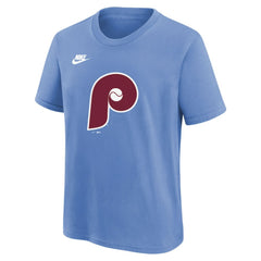 Philadelphia Phillies Youth Cooperstown Collection Team Logo T-Shirt Light Blue