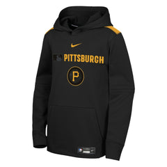 Pittsburgh Pirates Youth City Connect Authentic Collection Performance Pullover Hoodie Black