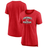 Cincinnati Reds Women's Arch Tri-Blend T-Shirt Red