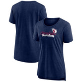 Cleveland Guardians Women's Practice Time Tri-Blend T-Shirt Navy