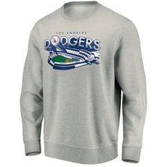 Los Angeles Dodgers Heater Pullover Sweatshirt Gray