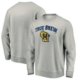 Milwaukee Brewers Heater Pullover Sweatshirt Gray