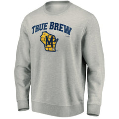 Milwaukee Brewers Heater Pullover Sweatshirt Gray