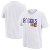 Colorado Rockies Youth 2025 City Connect Wordmark T-Shirt White
