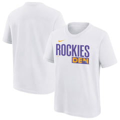Colorado Rockies Youth 2025 City Connect Wordmark T-Shirt White