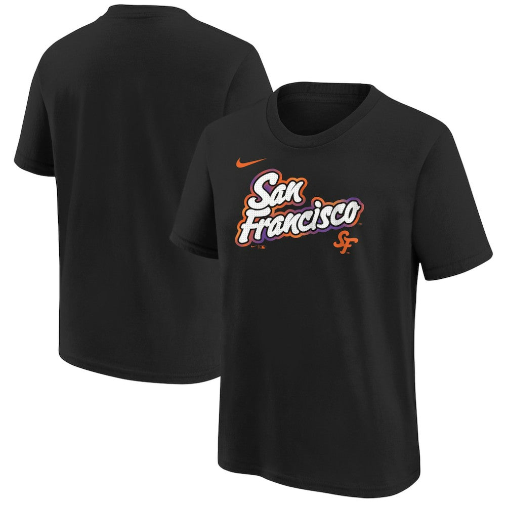 San Francisco Giants Youth 2025 City Connect Wordmark T-Shirt Black