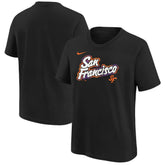 San Francisco Giants Youth 2025 City Connect Wordmark T-Shirt Black