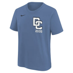 Washington Nationals Youth 2025 City Connect Wordmark T-Shirt Blue