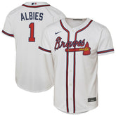 Ozzie Albies Atlanta Braves Youth Home Replica Player Jersey White