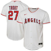 Mike Trout Los Angeles Angels Youth Home Replica Player Jersey White
