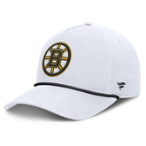 Boston Bruins Fanatics Rope A-Frame Adjustable Hat - White Hats
