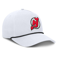 New Jersey Devils Fanatics Rope A-Frame Adjustable Hat - White Jerseys