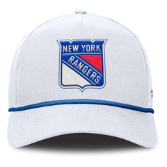 New York Rangers Fanatics Rope A-Frame Adjustable Hat - White Hats
