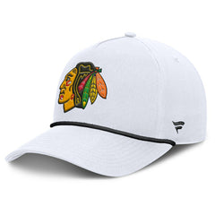 Chicago Blackhawks Fanatics Rope A-Frame Adjustable Hat - White Hats