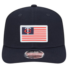 Minnesota Twins Flag 9SEVENTY Stretch-Snap Hat Navy