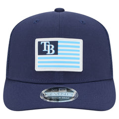 Tampa Bay Rays Flag 9SEVENTY Stretch-Snap Hat Navy