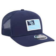 Tampa Bay Rays Flag 9SEVENTY Stretch-Snap Hat Navy