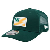 Athletics Flag 9SEVENTY Stretch-Snap Hat Green