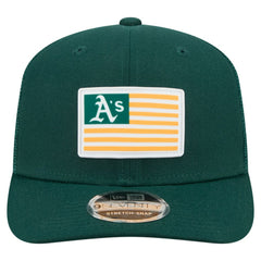 Athletics Flag 9SEVENTY Stretch-Snap Hat Green