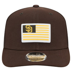 San Diego Padres Flag 9SEVENTY Stretch-Snap Hat Brown