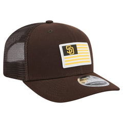 San Diego Padres Flag 9SEVENTY Stretch-Snap Hat Brown