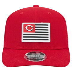 Cincinnati Reds Flag 9SEVENTY Stretch-Snap Hat Red