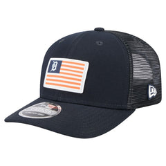 Detroit Tigers Flag 9SEVENTY Stretch-Snap Hat Navy
