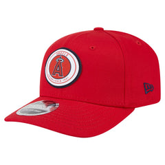 Los Angeles Angels Circle Patch 9SEVENTY Stretch-Snap Hat Red