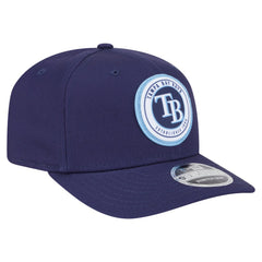 Tampa Bay Rays Circle Patch 9SEVENTY Stretch-Snap Hat Navy