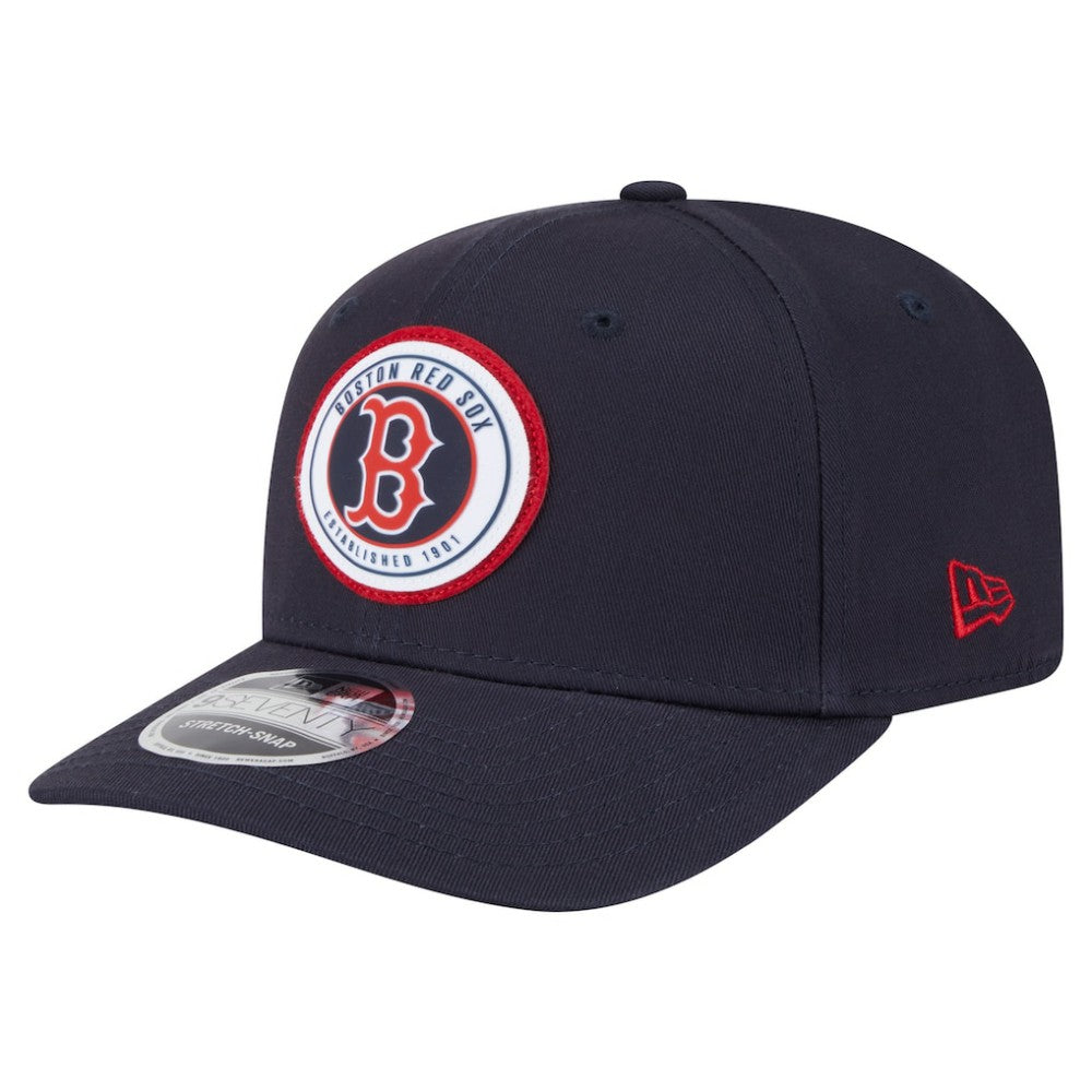 Boston Red Sox Circle Patch 9SEVENTY Stretch-Snap Hat Navy