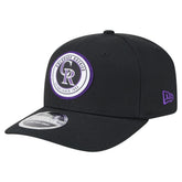 Colorado Rockies Circle Patch 9SEVENTY Stretch-Snap Hat Black