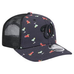 Washington Nationals Adventure Drinks Pattern 9SEVENTY Stretch-Snap Hat Black