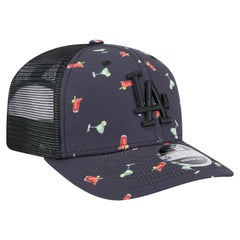 Los Angeles Dodgers Adventure Drinks Pattern 9SEVENTY Stretch-Snap Hat Black