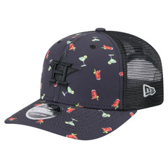 Houston Astros Adventure Drinks Pattern 9SEVENTY Stretch-Snap Hat Black