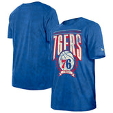 Philadelphia 76ers Throwback Vintage Boxy Mineral Wash T-Shirt - Royal on sale