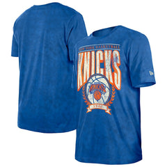 New York Knicks Throwback Vintage Boxy Mineral Wash T-Shirt - Blue discount