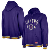 Los Angeles Lakers Throwback Vintage Pullover Hoodie - Purple outlet
