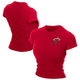Miami Heat Women's Leisure Collection Baby Doll Cropped T-Shirt - Dark Red outlet