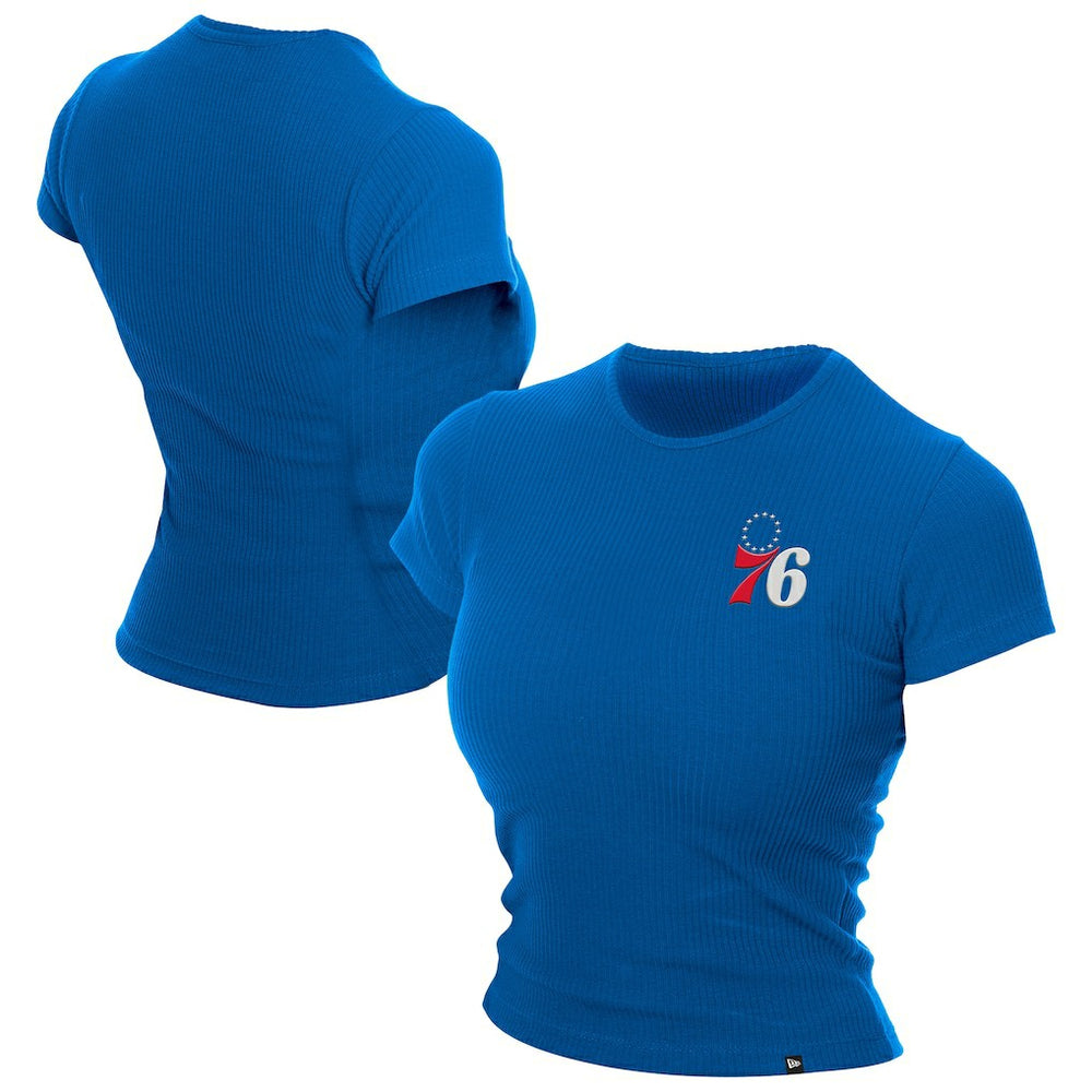 Philadelphia 76ers Women's Leisure Collection Baby Doll Cropped T-Shirt - Blue online