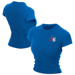 Philadelphia 76ers Women's Leisure Collection Baby Doll Cropped T-Shirt - Blue online