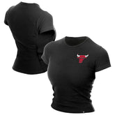 Chicago Bulls Women's Leisure Collection Baby Doll Cropped T-Shirt sale - Black cheap
