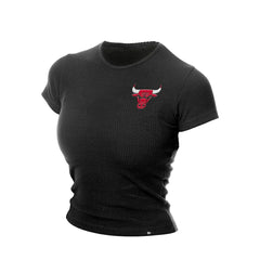 Chicago Bulls Women's Leisure Collection Baby Doll Cropped T-Shirt sale - Black cheap